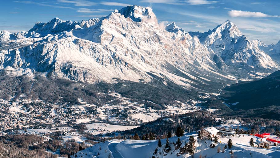 Cortina d'Ampezzo from Olympia Slope