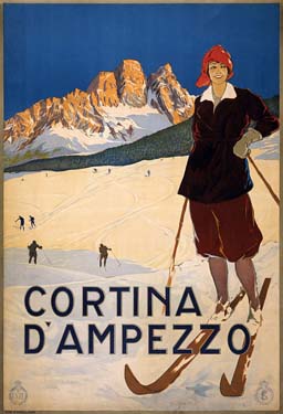 Cortina d'Ampezzo Vintage Touristic Advertising